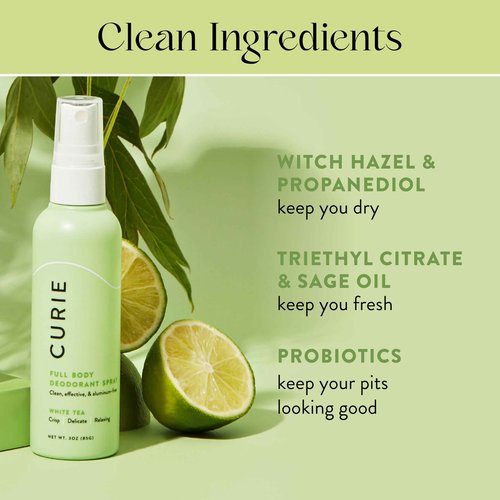 Curie Aluminum Free Deodorant - Curie Full Body Deodorant Kit - Natural Deodorant, Paraben Free, Cruelty Free, Non-Toxic