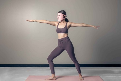 Aphrona Milky Way LED Facial Skincare Mask, Red & Blue Light Therapy LED Face Mask, Light Therapy Treatment Photon Mask, Model: PDT-FACE