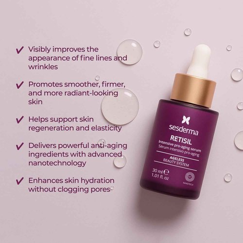Sesderma RETISIL Intensive Pro-Aging Serum | Ageless Beauty System | Wrinkles | Silky Smooth Skin, 1.0 fl oz