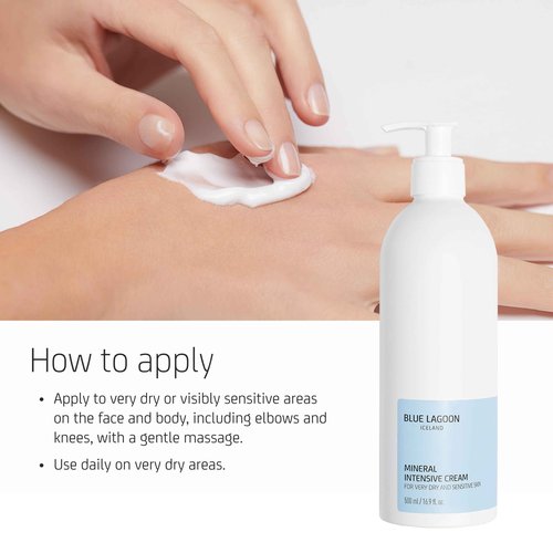 Blue Lagoon Skincare Mineral Intensive Cream – Psoriasis Cream & Psoriasis Treatment for Skin – Rich Moisturizer with Seawater, Hydrates, Soothes, Prevents Dry Skin, 500ML