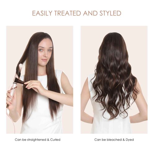 Sisily Clip in Hair Extensions Real Human Hair, 20 inch 160g, Medium Light Brown, 100% Brazilian Remy Human Hair Clip in Extensions Soft Straight 7pcs Per Set with 16 Clips Double Weft