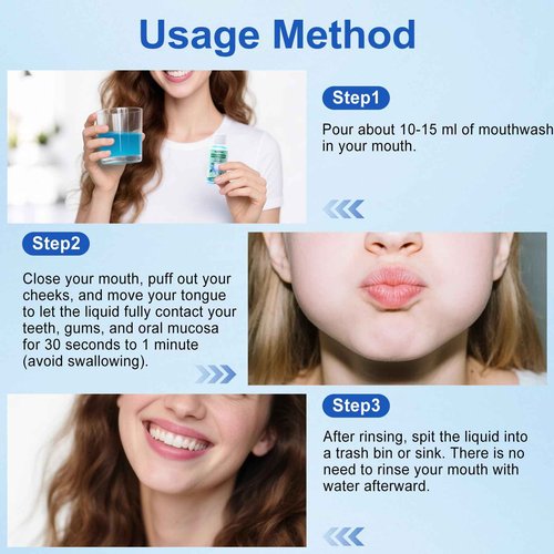 HAIFOTRVA 100 Pcs Mini Mouthwash Travel Size Bulk,Blue Portable Mint Flavor Mini Mouthwash Individual 35ml/1.2oz On The Go Mouth Wash Small Bottle for Travel,Office,Toiletry Kits