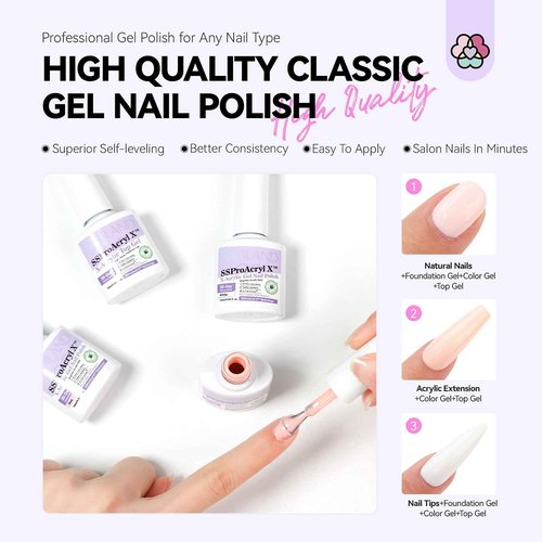 SAVILAND Acrylic Nail Kit with Drill & U V Light: Professional All-in-1 Nails Kit for Beginner with Everything Acrylic Powder & 240 ml Liquid Gel Polish Set Essential Oil Home Use