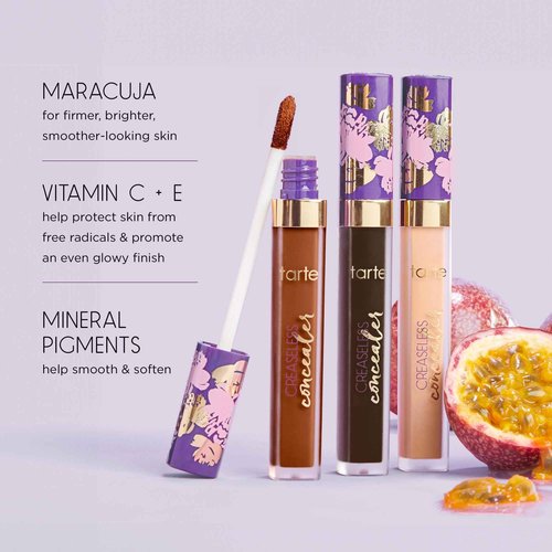 tarte maracuja creaseless full-coverage concealer – Waterproof Longwear with Vitamin C to Hydrate look of Dark Circles, Blemishes & Discoloration, Vegan & Cruelty Free