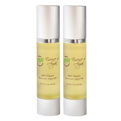 Essence Of Argan Moroccan Argan Oil for Hair, Skin & Nails - Natural Eco-Certified Cold Pressed Oil for Skin Moisturization - Non-Greasy Formula for Hair and Nail Growth - 1.7 Oz /50ml