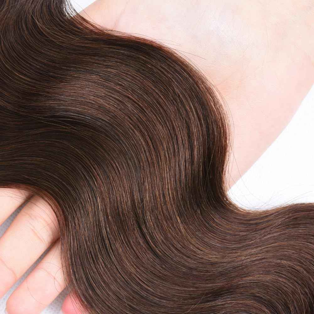#4 Brown Bundles Human Hair Body Wave Bundles 28 28 28 Inch Chocolate Unprocessed Brazilian Virgin Hair 3 Bundle 50 Gram Per Bundle Deals Quick Weave Hair Extensions