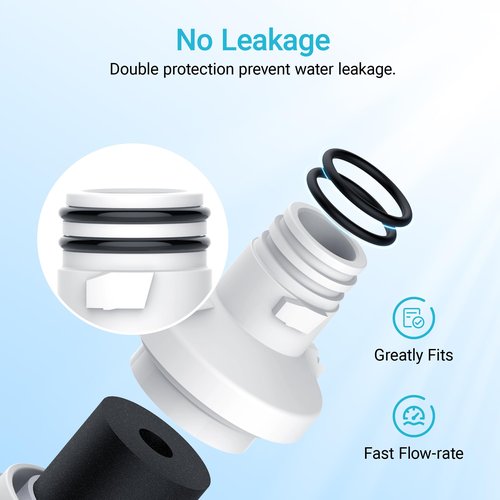 AQUA CREST LT1000PC ADQ747935 Refrigerator Water Filter and Air Filter, Replacement for LG® LT1000P®/PC/PCS, LMXS28626S, LFXS26973S, MDJ64844601, ADQ74793501, ADQ74793502 and LT120F®