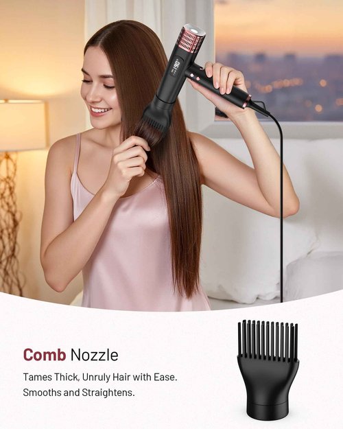 MESCOMB Dual Voltage Ionic Hair Dryer with Diffuser - 1875W High-Speed Blow Dryer for Women, Fast Drying, No Heat Damage, Low Noise, Lightweight, European Travel 110V-120V/220V-240V, Gifts for Women
