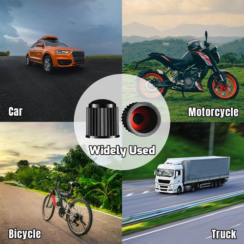 Tire Valve Stem Caps The Upgraded Version has a Sealing Ring for Car, Motorbike, Trucks, Bike， Bicycle ，60 Pack