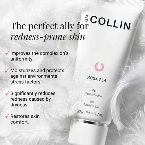 G.M. COLLIN Rosa Sea Gel | Face Moisturizer Cream for the Appearance of Redness and Rosacea | Hydrating Skin Care for Sensitive and Dry Skin Relief