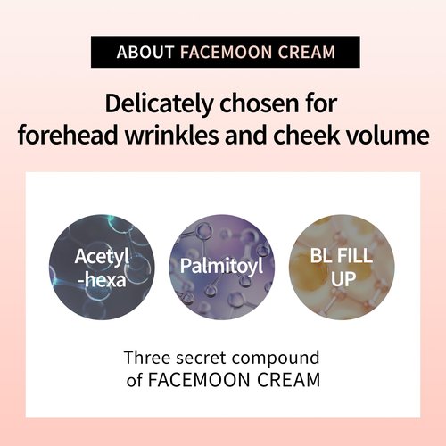 Bedight Facemoon Cream - Firming & Volumizing Cream for Forehead & Cheeks | Anti-Aging Wrinkle Cream | Volufiline Korean Wrinkle Peptide for Anti-Sagging | Korean Pocket Ball(50ml / 1.7 fl.oz)