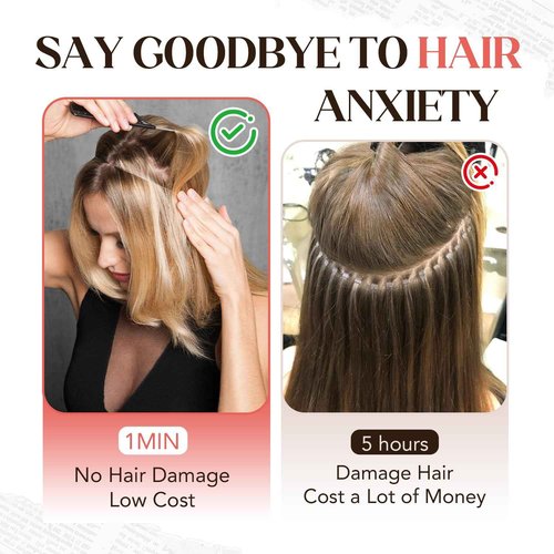 XDhair Wire Hair Extensions Real Human Hair 18Inch 85g Balayage Color Chocolate Brown to Caramel Blonde Invisible Wire Hair Extensions(#4/27/4-18inch)