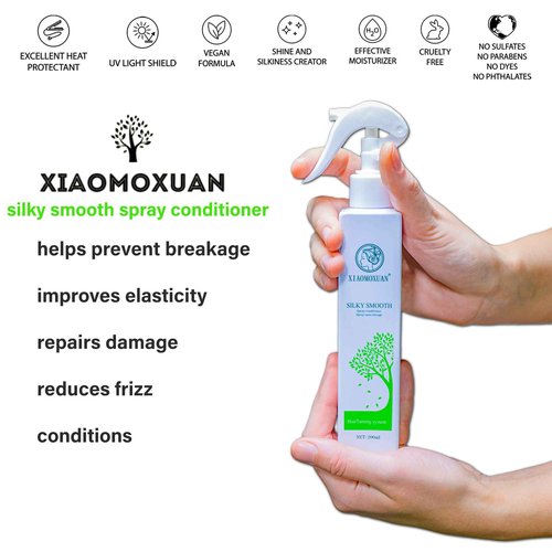 Xiaomoxuan Exfoliating Scalp Brush with Travel Size Leave In Conditioner Spray and Natural Collagen Hair Mask with Tea Tree Oil for Hair Repair Treatment Bundle
