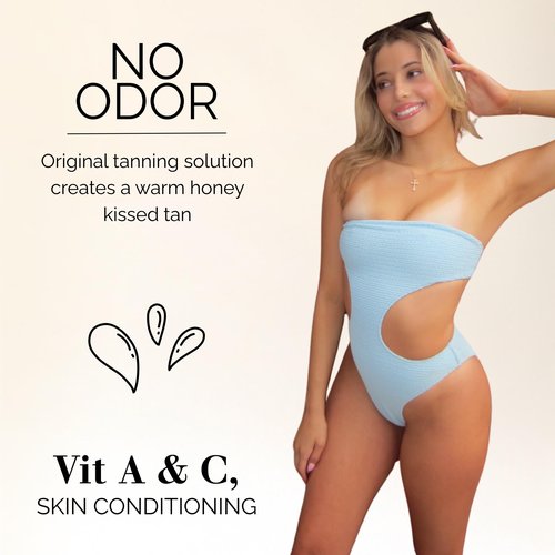 SunFX Original Tan - All Natural Spray Tanning Solution(1L/33.8 fl oz, MID SUMMER)