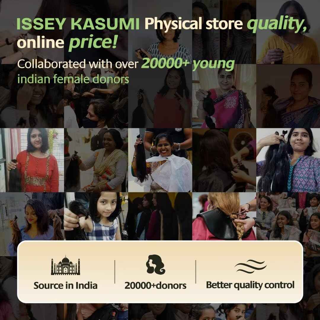 ISSEY KASUMI Raw Indian Human Hair Single Bundle,Triple Lifespan Than Regular Virgin Hair,In-Store Quality,Online Price! 100% Raw Indian Hair Bundles Body Wave Raw Hair Bundles 22 Inch