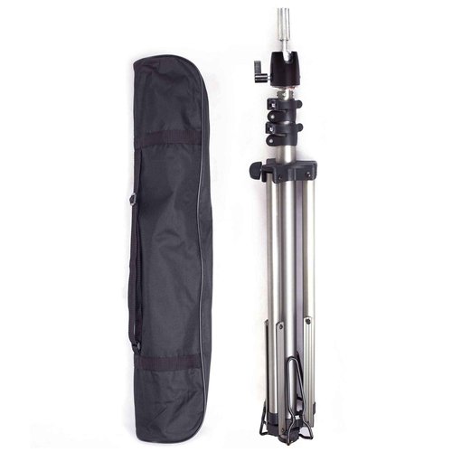 DIRUISI Reinforced Wig Stand Tripod Mannequin Head Stand Adjustable Wig Head Stand Holder for Cosmetology Hairdressing Training with Carrying Bag (Silver)