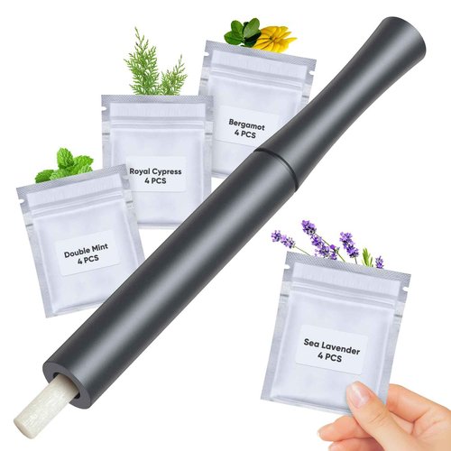 Quit Bad Habit Flavored Air Device, Refreshing Refresh,Natural Plant Extract, Upgraded Version,Aluminum-0409-01