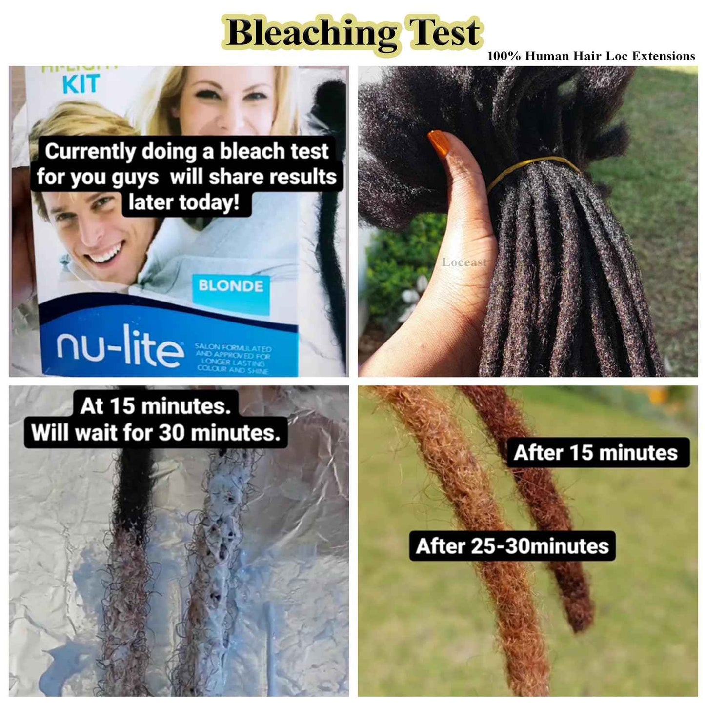 Loceast 8 Inch 0.4cm Width Loc Extension Human Hair Natural Black 60 Strands Full Hand-made Permanent Locs Extensions Can Be Dyed and Bleached for Men/Women/Kids Real Dreadlock Extensions Human Hair