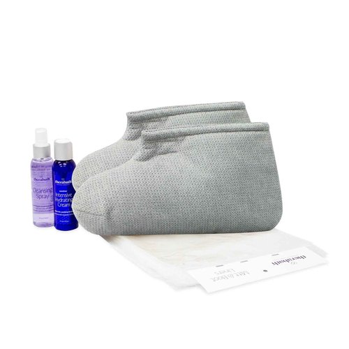 Therabath Foot ComforKit for Paraffin Wax Bath, Arthritis and Skin Therapy, Includes 2 Insulated Boots, 100 Liners, 4 oz. Pre-Treatment Spray, Intensive Hydrating Cream, for Home or Spa, Made in USA