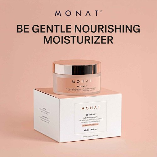 MONAT Be Gentle Nourishing Moisturizer - Face Moisturizer w/Hyaluronic Acid & Plant Stem Cells. Nourishing Moisturizer Face Cream. Anti-Aging & Hydrating Cream -Net Wt. 1.52 fl oz / 45 ml