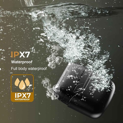 Tulzim Electric Foil Shaver for Men: Mini Electric Razor for Face - IPX7 Waterproof Cordless Razor with LED Display - 3 Floating Blade USB-C Fast Rechargeable for Travel & Home - Carbon Gray