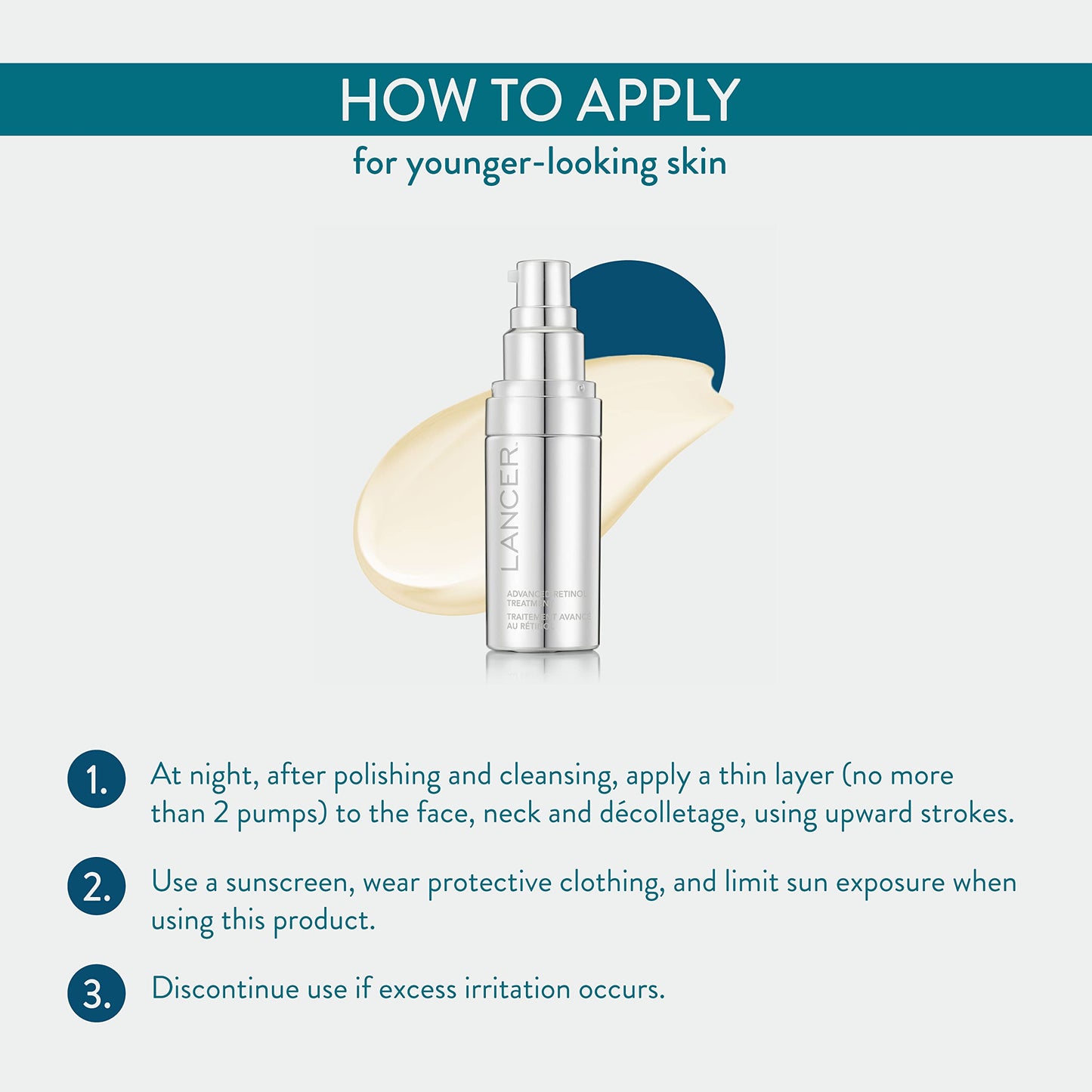 Lancer Skincare Advanced Retinol Treatment with 1.25% Retinol, Anti-Aging Face Serum, 1 Ounce