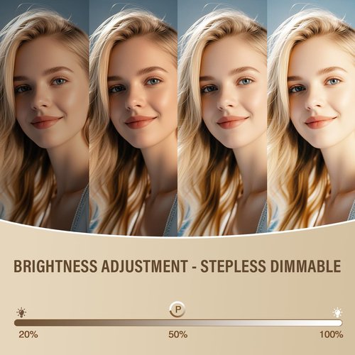 halumao 16" x 23.6" Large Makeup Vanity Mirror with Lights for Dressing Room and Bedroom,3 Color Modes,Memory Function