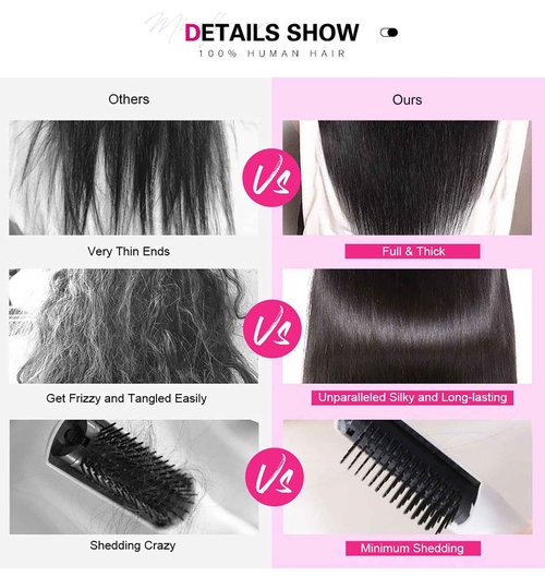 Miss Flower 250 Density 227g Large Lace Space 13x4 Ultra-thin Invisible SKINLIKE HD Full Frontal Wigs Human Hair Pre Plucked 20Inch Straight Lace Front Wigs Human Hair Wigs For Black Women