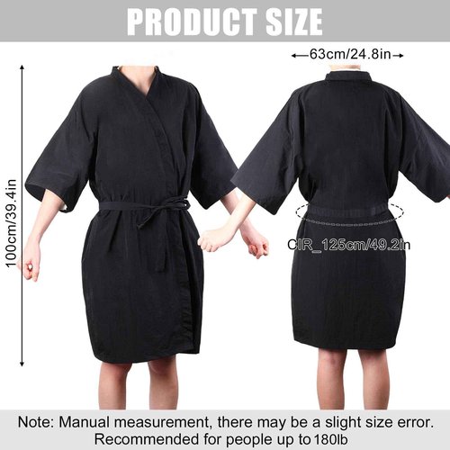 Pasimy 10 Pieces Salon Client Gown Hair Salon Smocks Capes Haircut Cape Salon Robes for Client Barber Apron Cover for Stylist(No Pocket Black)