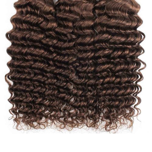 Habiliana Bundles Human Hair 22 24 26 Inch Deep Wave Dark Brown 4 Human Hair Bundles 11A Unprocessed Brazilian Virgin Quick Weave Hair Extensions for Black Women