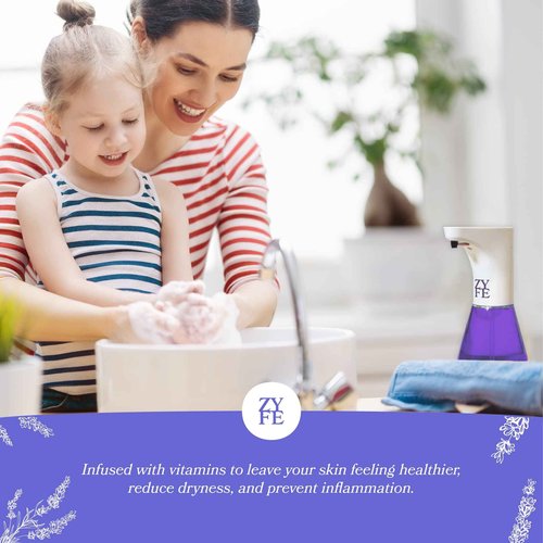 ZYFE Lavendar Hand Soap Refill 6-pack [3 Gallon] Liquid Hand wash Refill Gallon - Natural Plant Derived Moisturizing Handsoap with Essential Oil Fragrance - Bulk for School Office Airbnb Gym