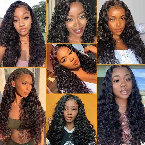 QTHAIR 16A Loose Deep Wave Bundles Human Hair 12 14 16 inch Loose Deep Curly Human Hair Bundles 100% Virgin Hair Bundles 300g Natural Color Double Weft for Black Women