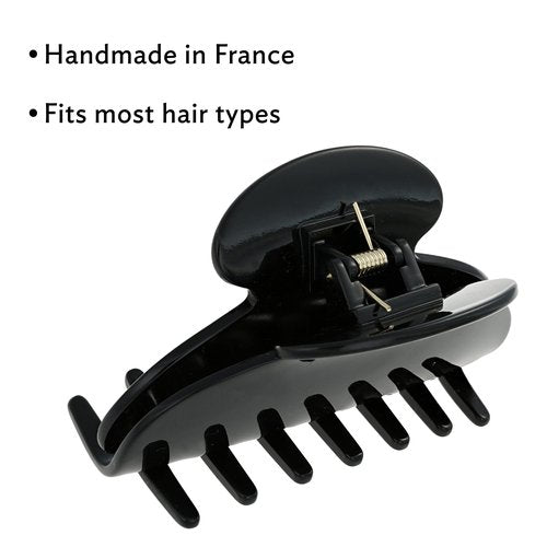 French Hair Clip for Women, Medium Couture Claw Clip for Thick or Fine Hair, Slip-Free Strong Hold, Lightweight, Damage-Free Design, Caramel Horn | France Luxe