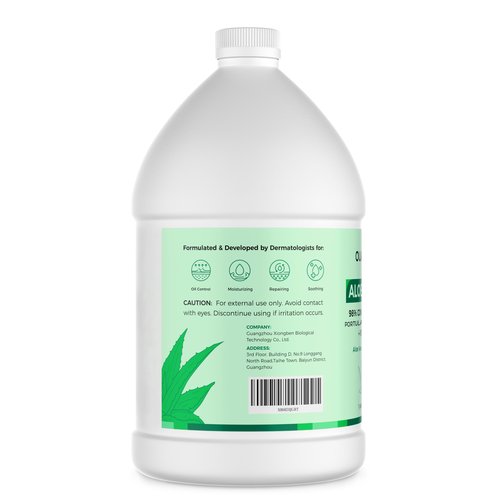 OUKEYA 1 Gallon, Aloe Vera Gel – Soothing, Hydrating, and Nourishing for Face & Body | 98% Natural Aloe Vera, Pure & Organic for After Sunburn Relief, Skincare & Hair Hydration, Calming Moisturizing