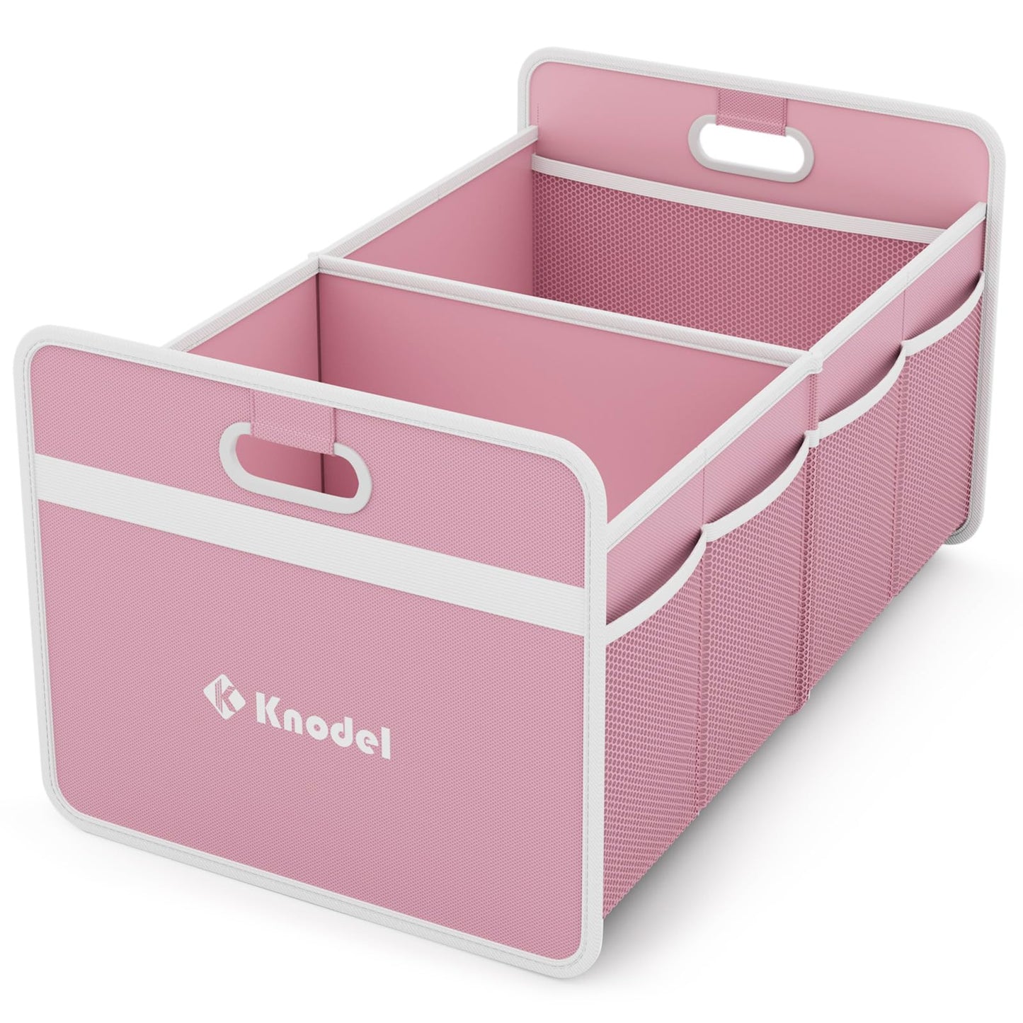 K KNODEL Car Trunk Organizer, Foldable Organizer for Car, Automotive Consoles & Organizers, Storage with Reinforced Handles (Small, Pink)