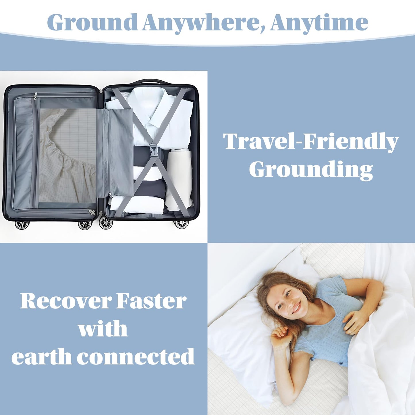 Grounding Sheets Full XL Size, Grounding Sheet,Silver Fiber Material,Deep Pocket Grounding Well Bed Sheets for Women,Well Bedding for Better Sleep & Wellness(White, Full XL)