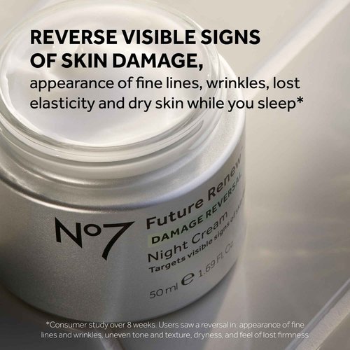 No7 Future Renew Duo - Includes Future Renew Face Serum (15ml) & Future Renew Night Cream (50ml) - Peptide Technology to Reverse Visible Signs of Damaged Skin (2 Count)