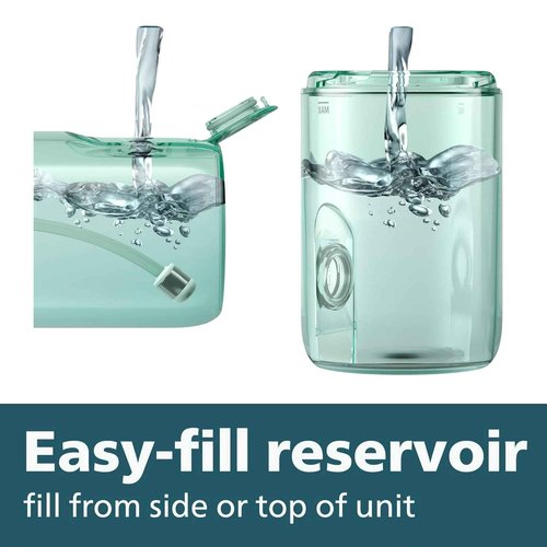 Philips Sonicare Water Flosser Cordless – Rechargeable Power Dental Waterflosser for Teeth, Portable Oral Irrigator with 3 Intensity Settings, 360° Rotating Nozzle – (White)