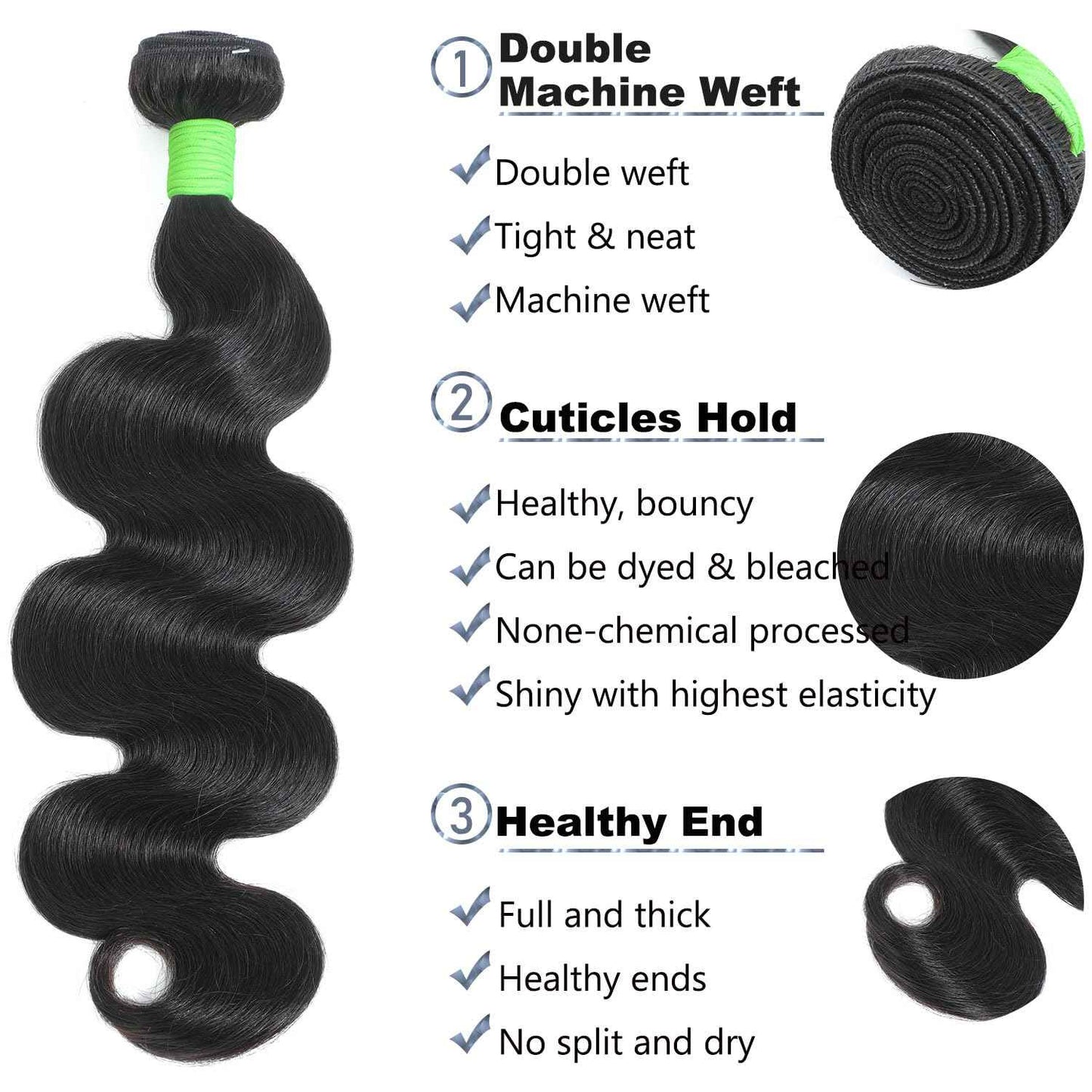 12A Body Wave Bundles Human Hair 18 20 22 Inch Human Hair Bundles 100% Unprocessed Brazilian Virgin Hair 3 Bundles Deals Natural Black Extensions