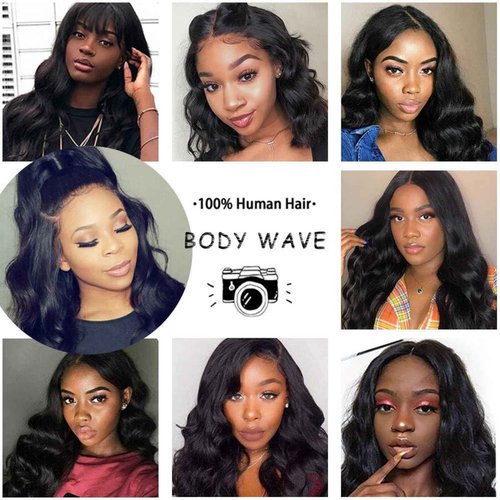 Beauhair 4x4 Lace Front Wigs Human Hair Pre Plucked with Baby Hair 150% Density 22 Inch Body Wave Brazilian Virgin Frontal Human Hair Wigs 4x4 Glueless HD Lace Closure Wig Human Hair for Women