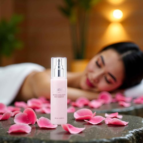 Lavien Micro Collagen Mist Essence - Hydrating Facial Spray, Redness and Smooth Skin - Suitable All Skin Types - 3.38 Fl Oz Bottle