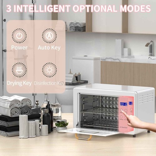 Yofuly Sterilizer for Esthetician, 10L Large Sterilizer for Nail Tools, Multi-Functional Nail Cleaner Box, Large Capacity Cleaning Cabinet for Home Use, Barbers, Beauty Salons, and Spas