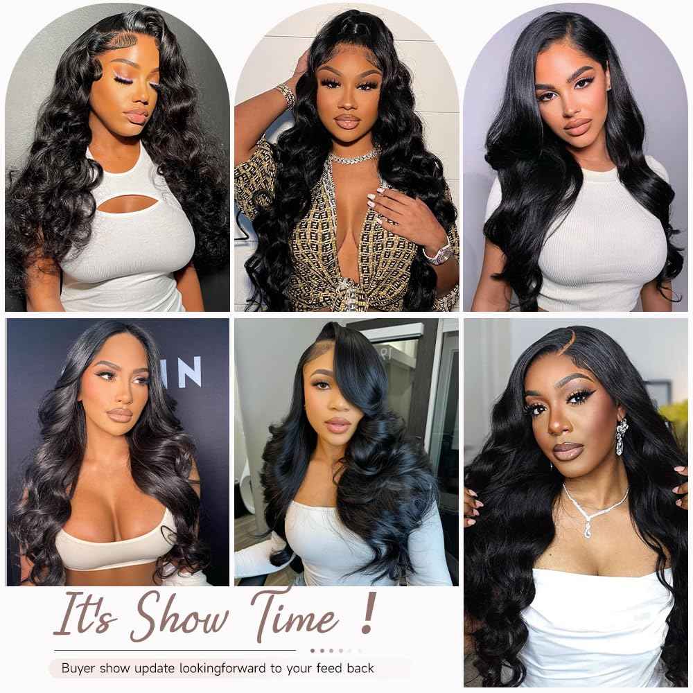 30 Inch 13x6 HD Lace Front Wigs Human Hair Body Wave Lace Front Wigs Pre Plucked 200% Density Transparent Lace Frontal Wigs Baby Hair Wig for Women