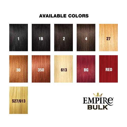 Sensationnel Empire Bulk Braiding – Water Wave Human Hair Braids for Knotless Boho Box or Curly Loosewave Styles 1 pack (14 inch, 4 MEDBROWN)