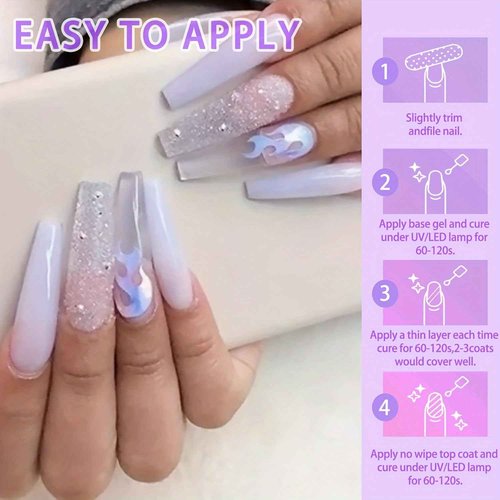 finger secret 55 Color Gel Nail Polish Set, Full Colors Necessary Professional Nail Art DIY Tools, 8ml each Lasting and Durable Soak Off Gel/UV Nail Polish Ideal for Nail Salon or Home DIY