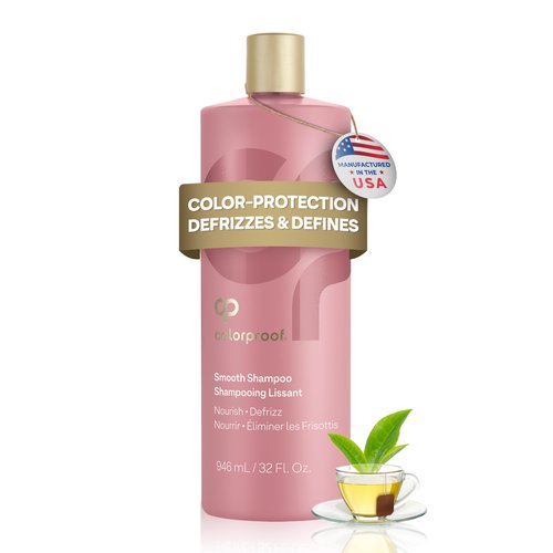 Colorproof Smooth Shampoo 32 Fl. Oz. Smoothing Anti-Frizz Shampoo with with a Frizz-Fighting, Gentle, Cleansing, Hydrating Color-Protection Formula for Color Treated Hair, White Tea Scent
