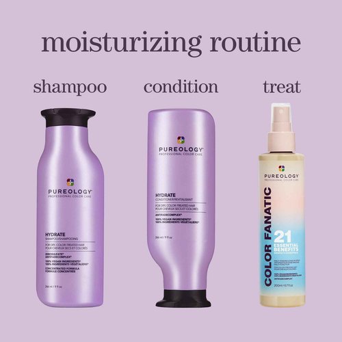 Pureology Hydrate Conditioner - For Dry or Color Treated Hair, Nourishing Conditioner to Restore Moisture and Seal in Hydration, Vegan, 33.8 Fl Oz