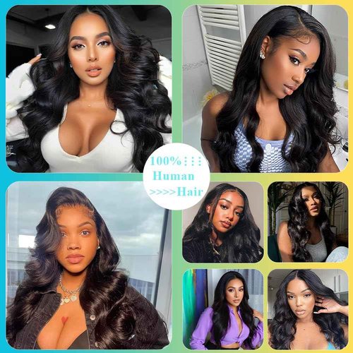 AnJudyReid 12A Brazilian Body Wave Bundles 22 24 26 Inch Human Hair Bundles 100% Unprocessed Virgin Hair Body Wave 3 Bundles Human Hair Weave Deals 1B Natural Black