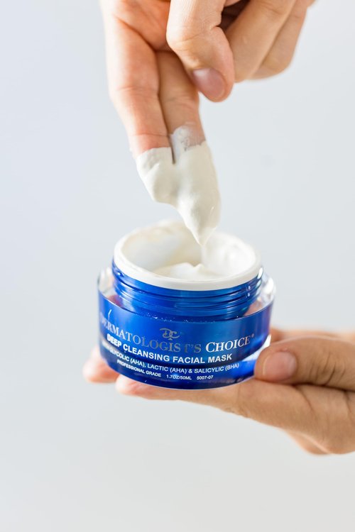 Dermatologist's Choice Deep Cleansing Mask With AHA, BHA, and Detoxifying Clay For Clogged Pores, Excess Oil, and Dull Skin