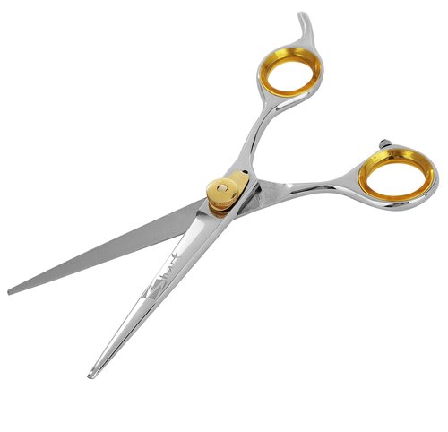SHARF Gold Touch Barber 6.5 Inch, Professional Straight Shears 440c Japanese Stainless Steel Barber Scissors for Men and Women